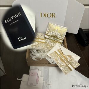 Dior Holidays 2024 Cards & Envelopes Set with Samples & Storage Bundle